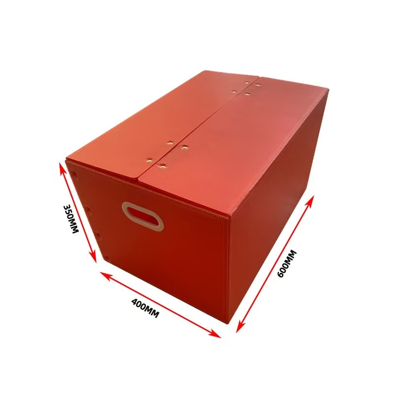 Scatola pieghevole in plastica ondulata PP con patta in velcro