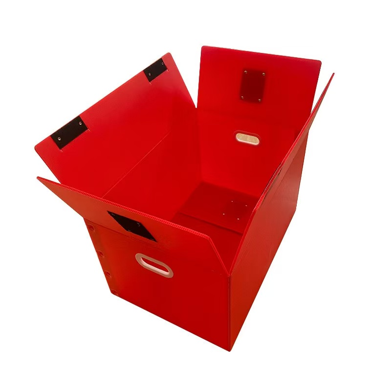 Scatola pieghevole in plastica ondulata PP con patta in velcro