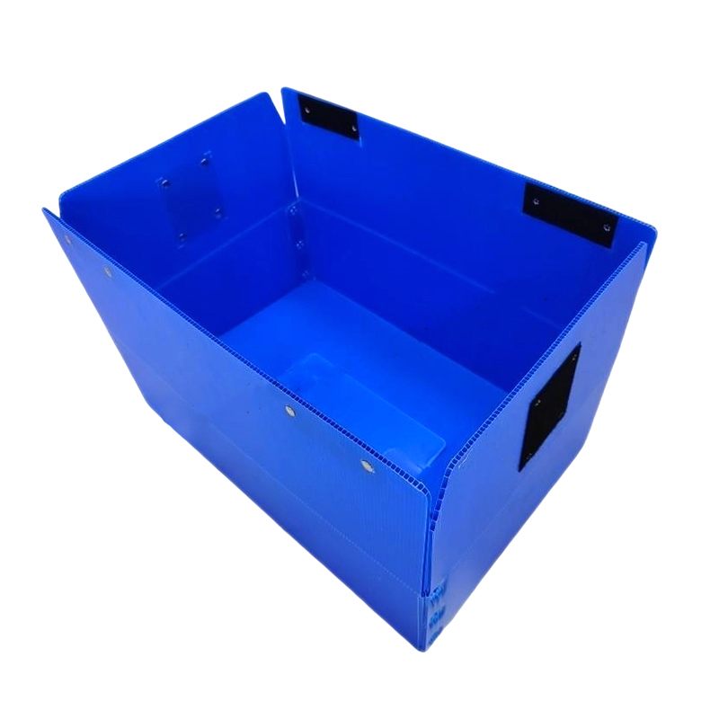 Cartone di plastica Corflute pieghevole riutilizzabile con coperchio fisso in velcro