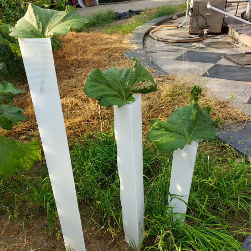 Tubo di protezione per alberi in plastica ondulata anti-morso