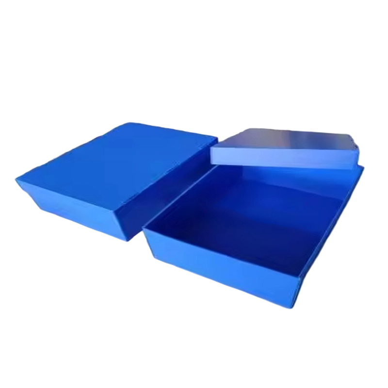 Scatola con coperchio superiore e inferiore pieghevole in plastica ondulata resistente alla polvere