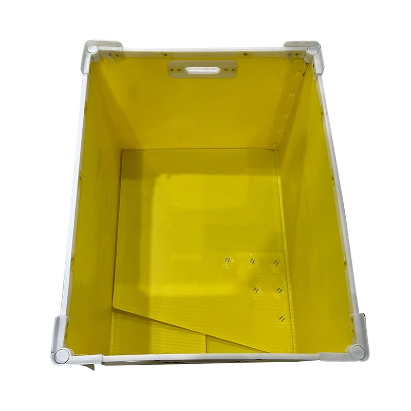 Tote Box in plastica ondulata con cornice rinforzata