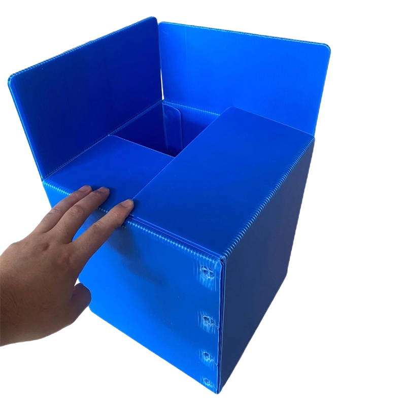 Contenitore quadrato impilabile in plastica ondulata PP