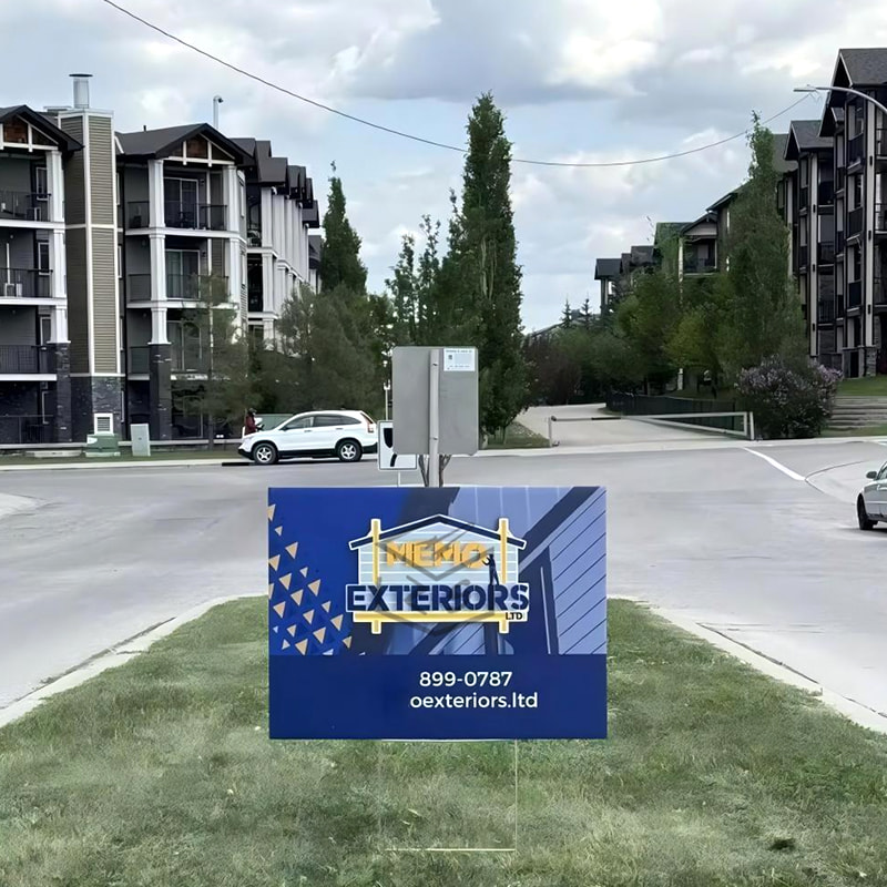Cartello da cantiere in plastica ondulata resistente ai raggi UV