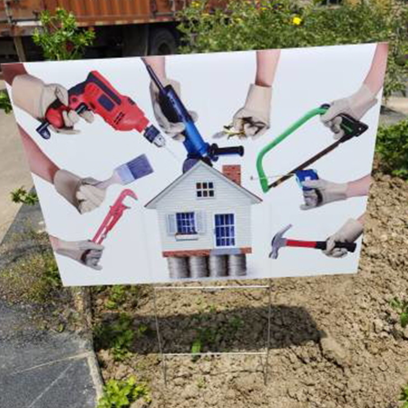 Cartello da giardino in plastica ondulata impermeabile per esterni