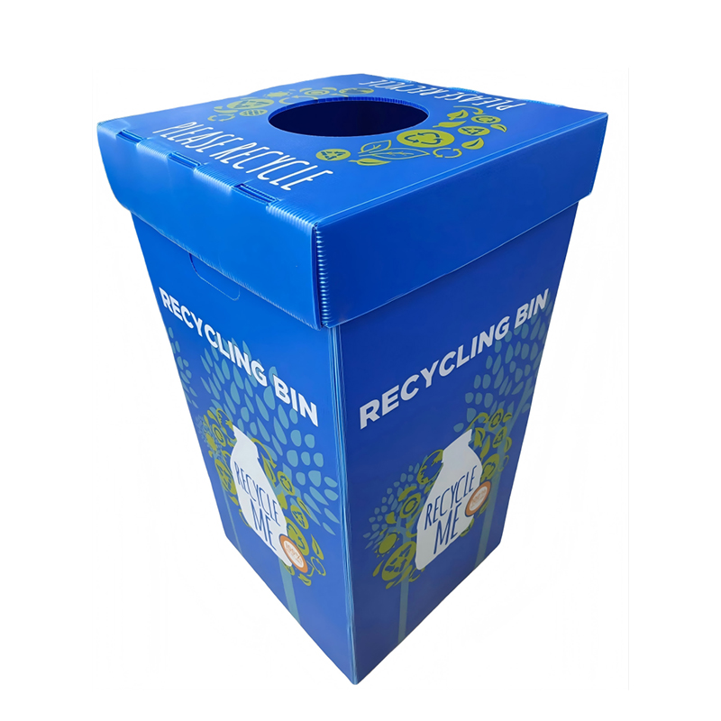 Pattumiera pieghevole per riciclaggio di plastica ondulata in PP