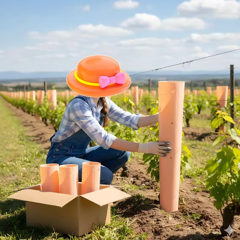 Protezioni per alberi in plastica ondulata stabilizzata ai raggi UV