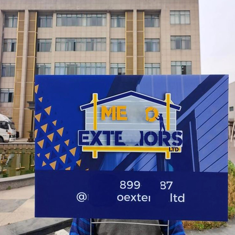 Segnale di avvertimento per cantiere in polipropilene ondulato impermeabile