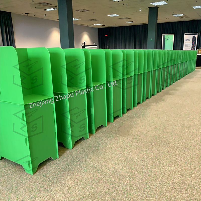 Stand elettorale portatile impermeabile in plastica ondulata per la privacy